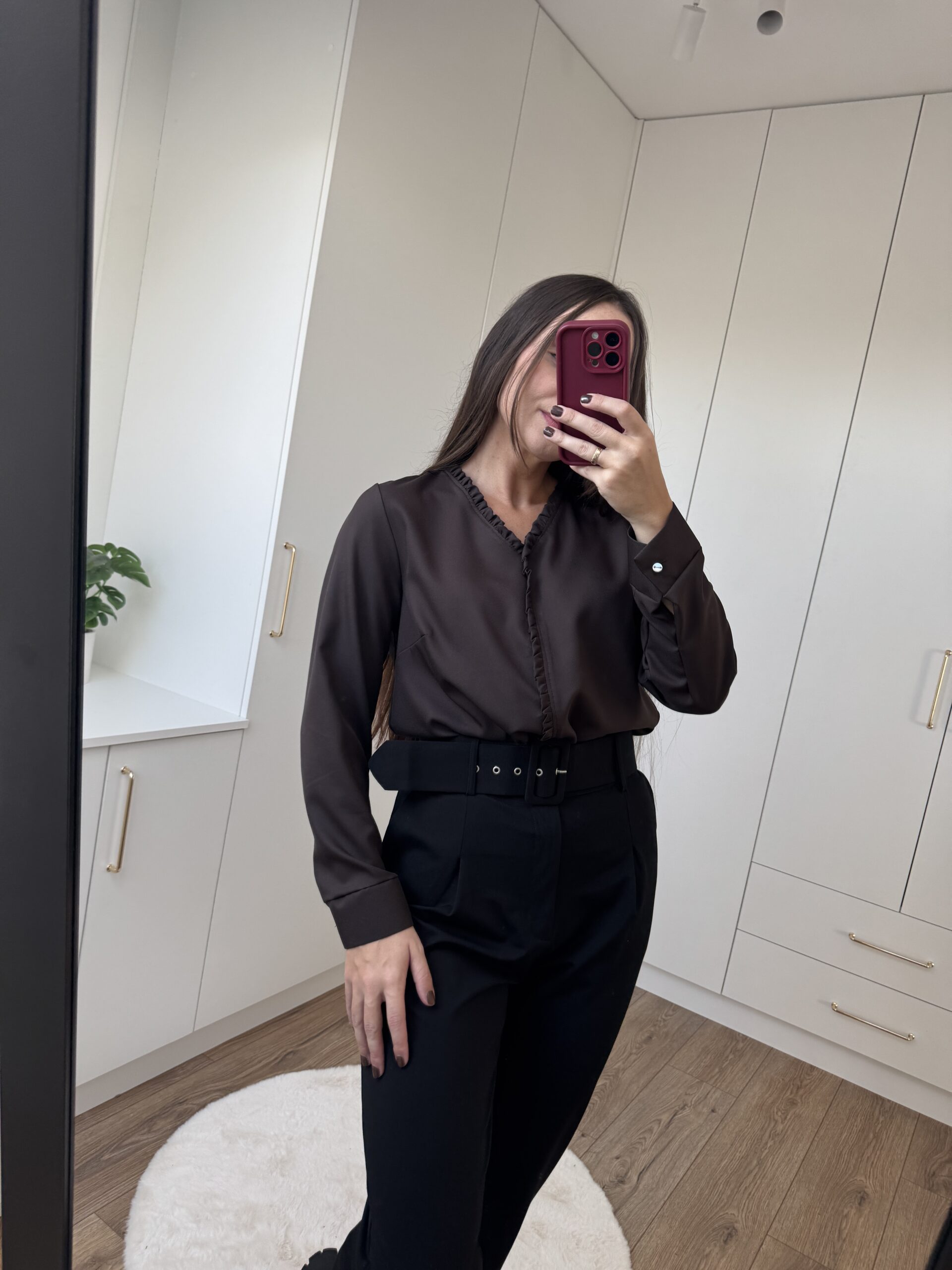 Bluzka Elegancka Brązowa Bluzka Elegancka Brązowa - obrazek 2