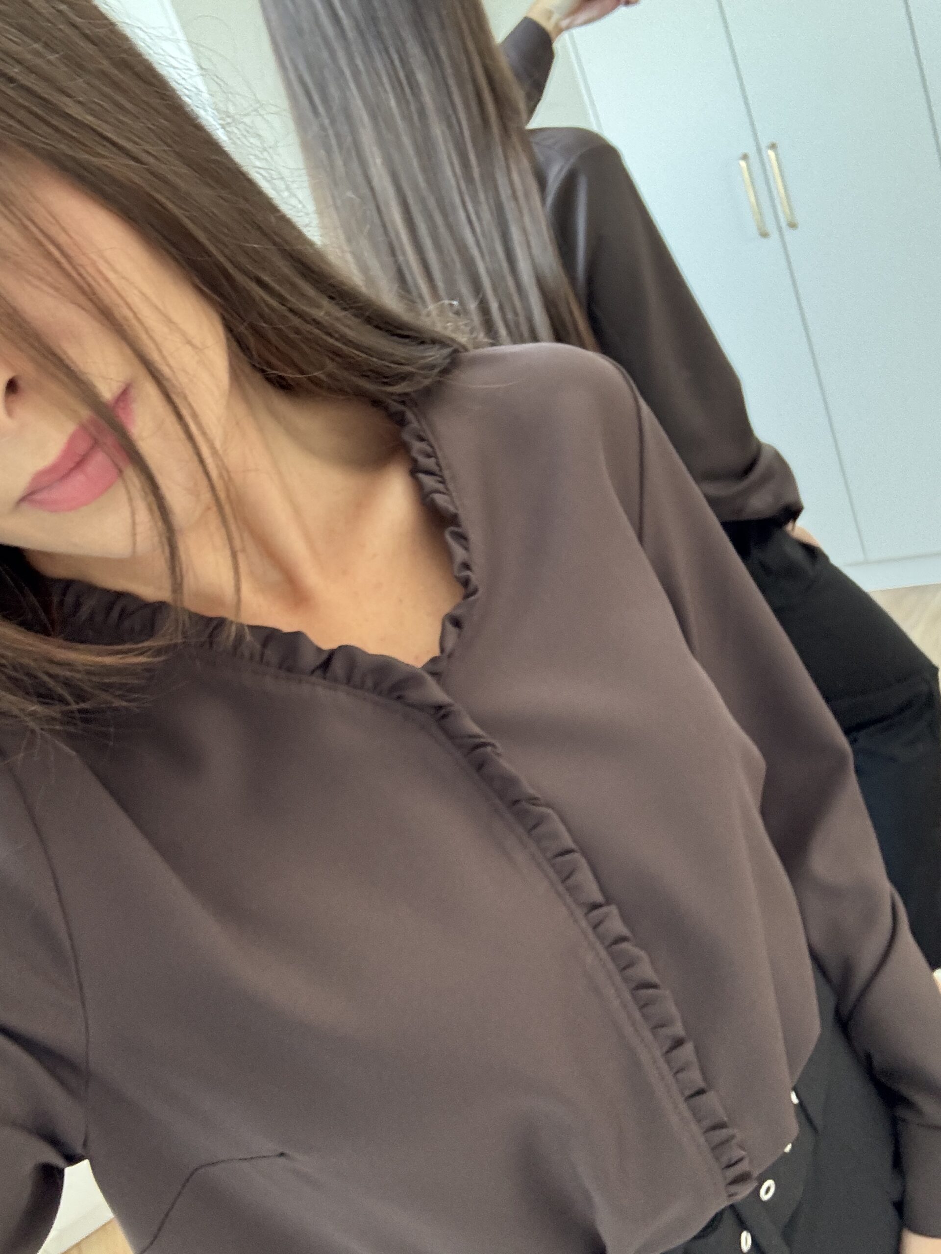 Bluzka Elegancka Brązowa Bluzka Elegancka Brązowa - obrazek 4