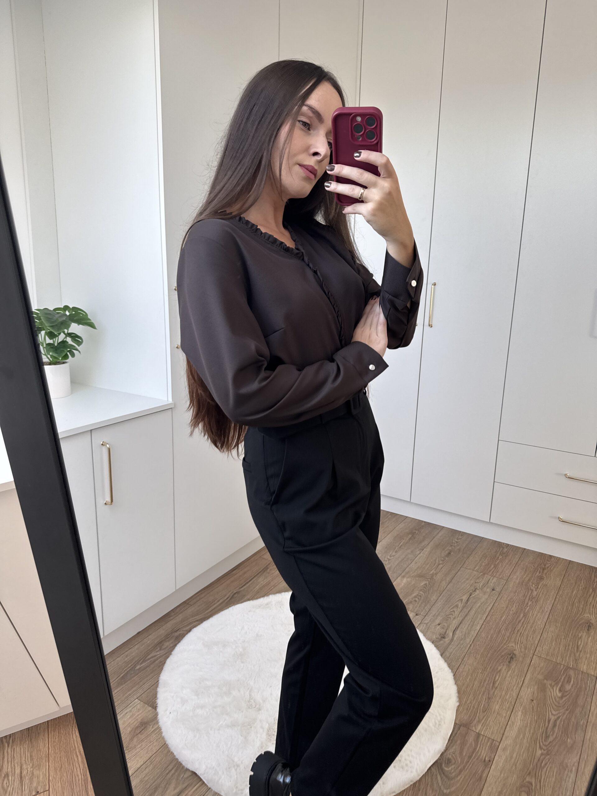 Bluzka Elegancka Brązowa Bluzka Elegancka Brązowa - obrazek 5