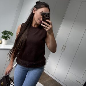 Sweter Futerko Bez Rękawa