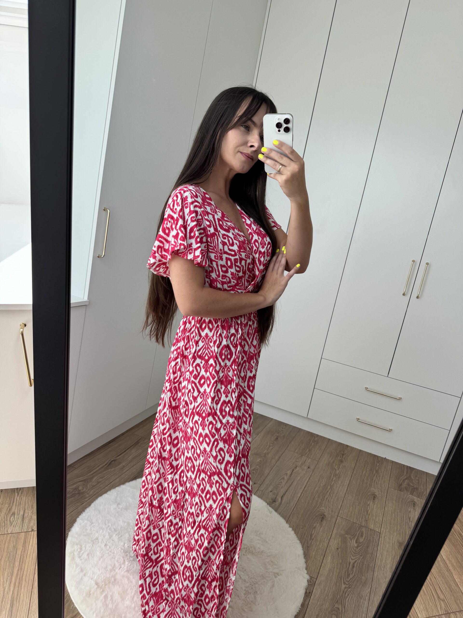 Wzorzysta Sukienka Maxi Wzorzysta Sukienka Maxi - obrazek 10