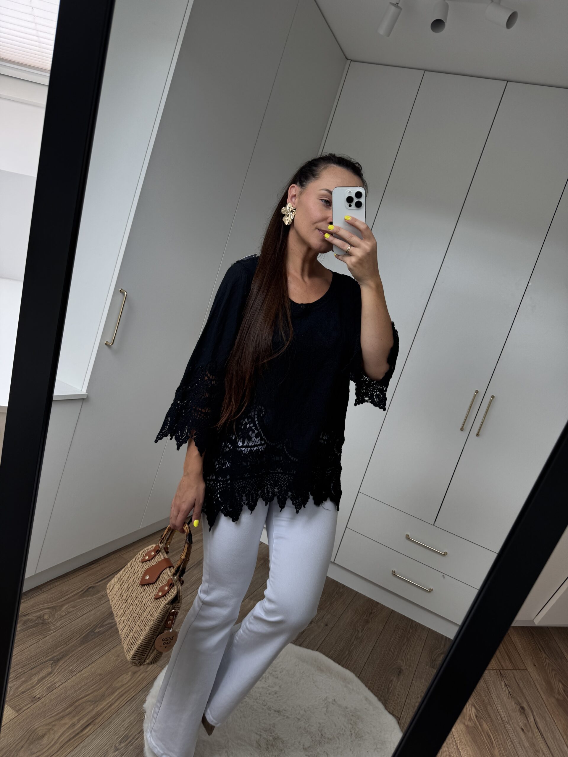 Bluzka Koronkowa Boho Bawełna Bluzka Koronkowa Boho Bawełna - obrazek 11