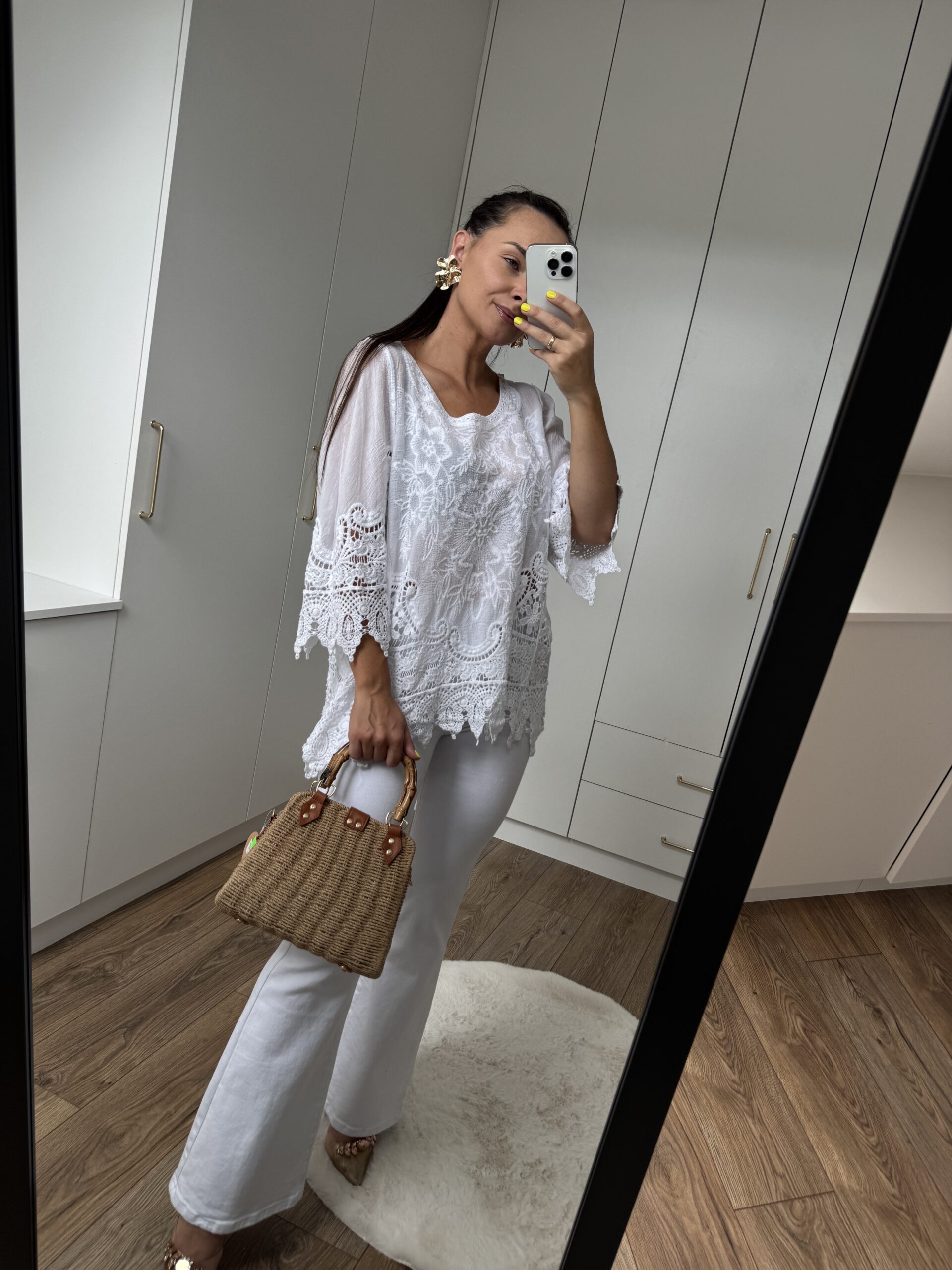 Bluzka Koronkowa Boho Bawełna Bluzka Koronkowa Boho Bawełna - obrazek 9