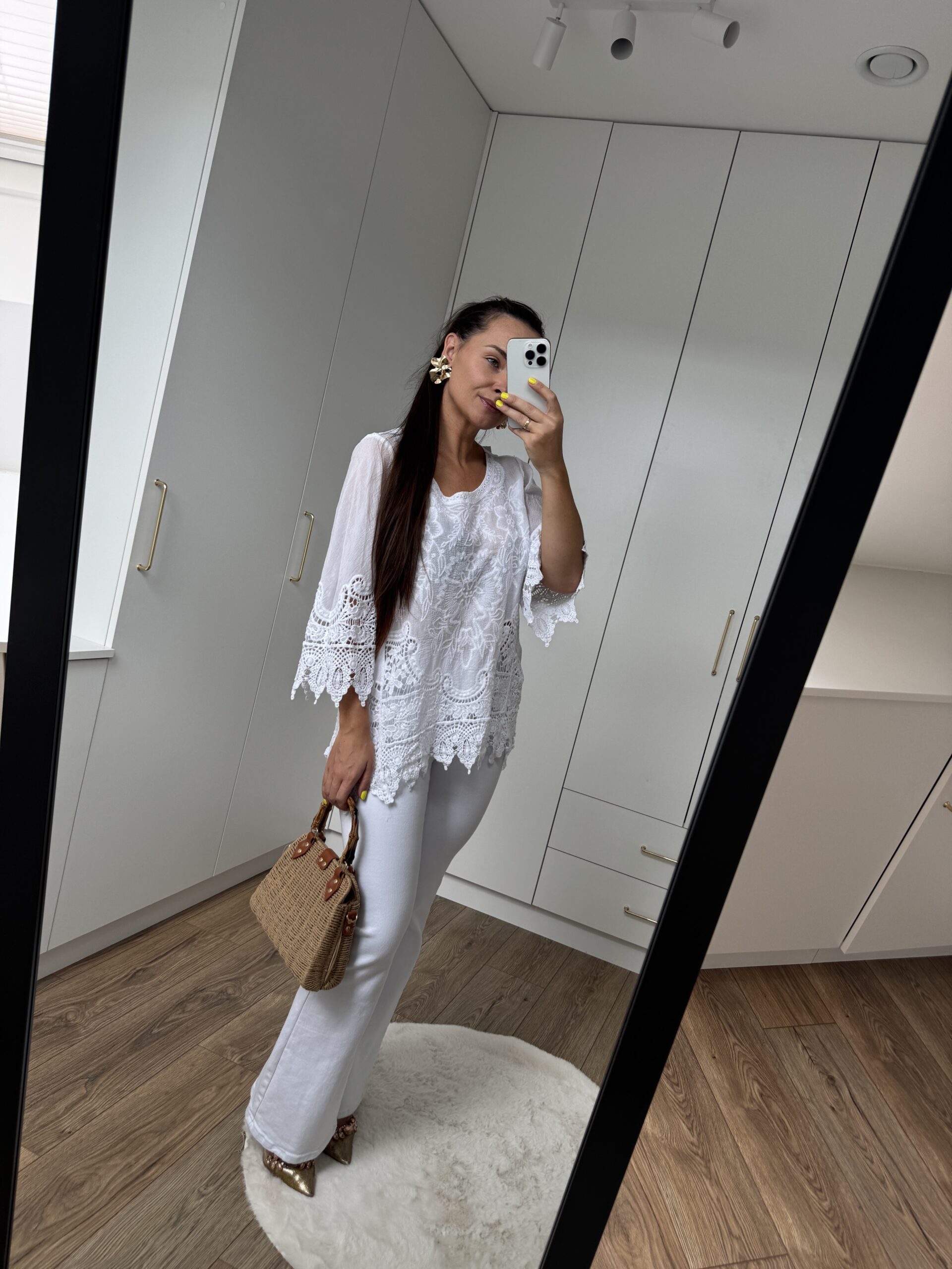 Bluzka Koronkowa Boho Bawełna Bluzka Koronkowa Boho Bawełna - obrazek 8