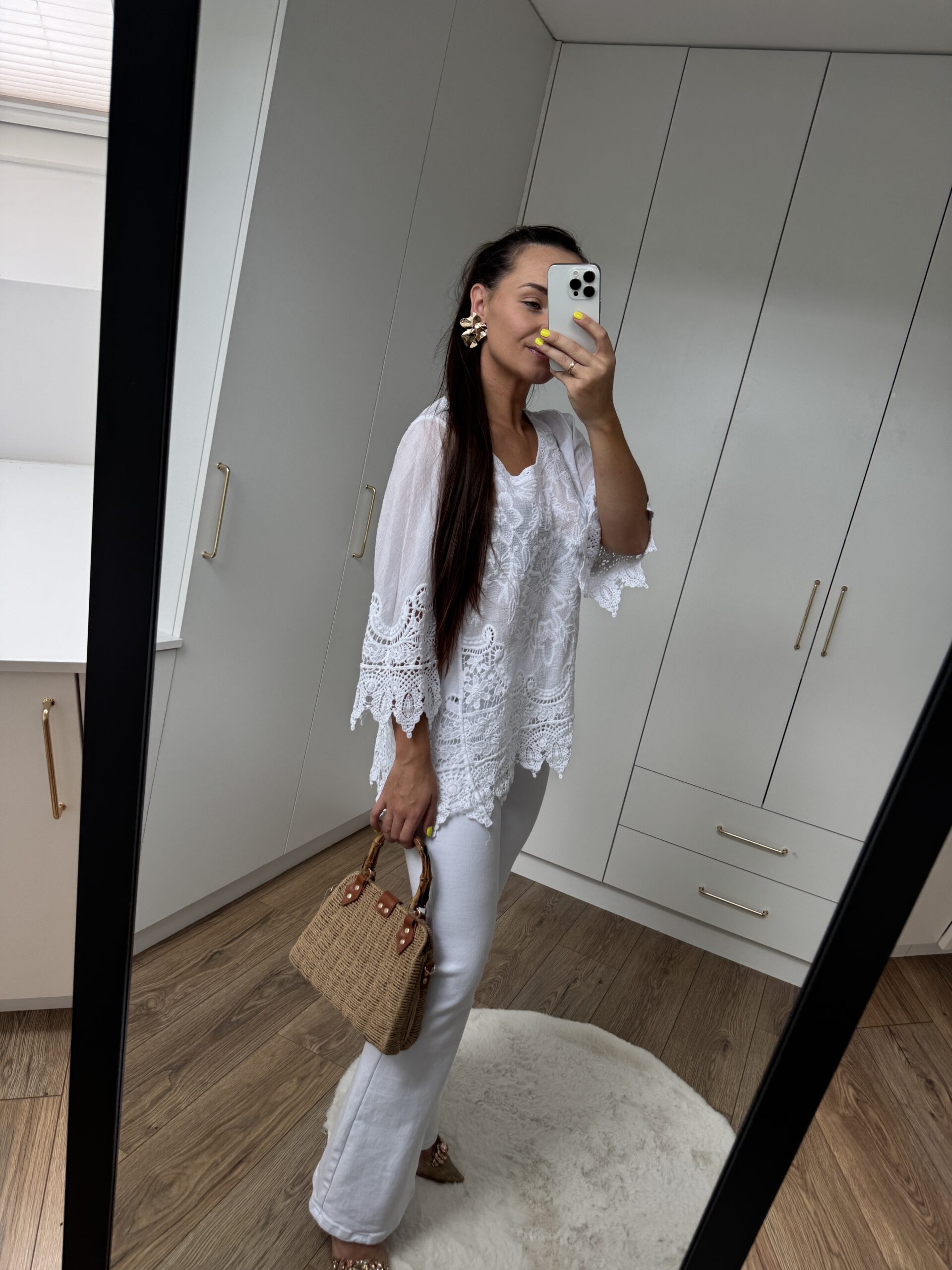 Bluzka Koronkowa Boho Bawełna Bluzka Koronkowa Boho Bawełna - obrazek 6