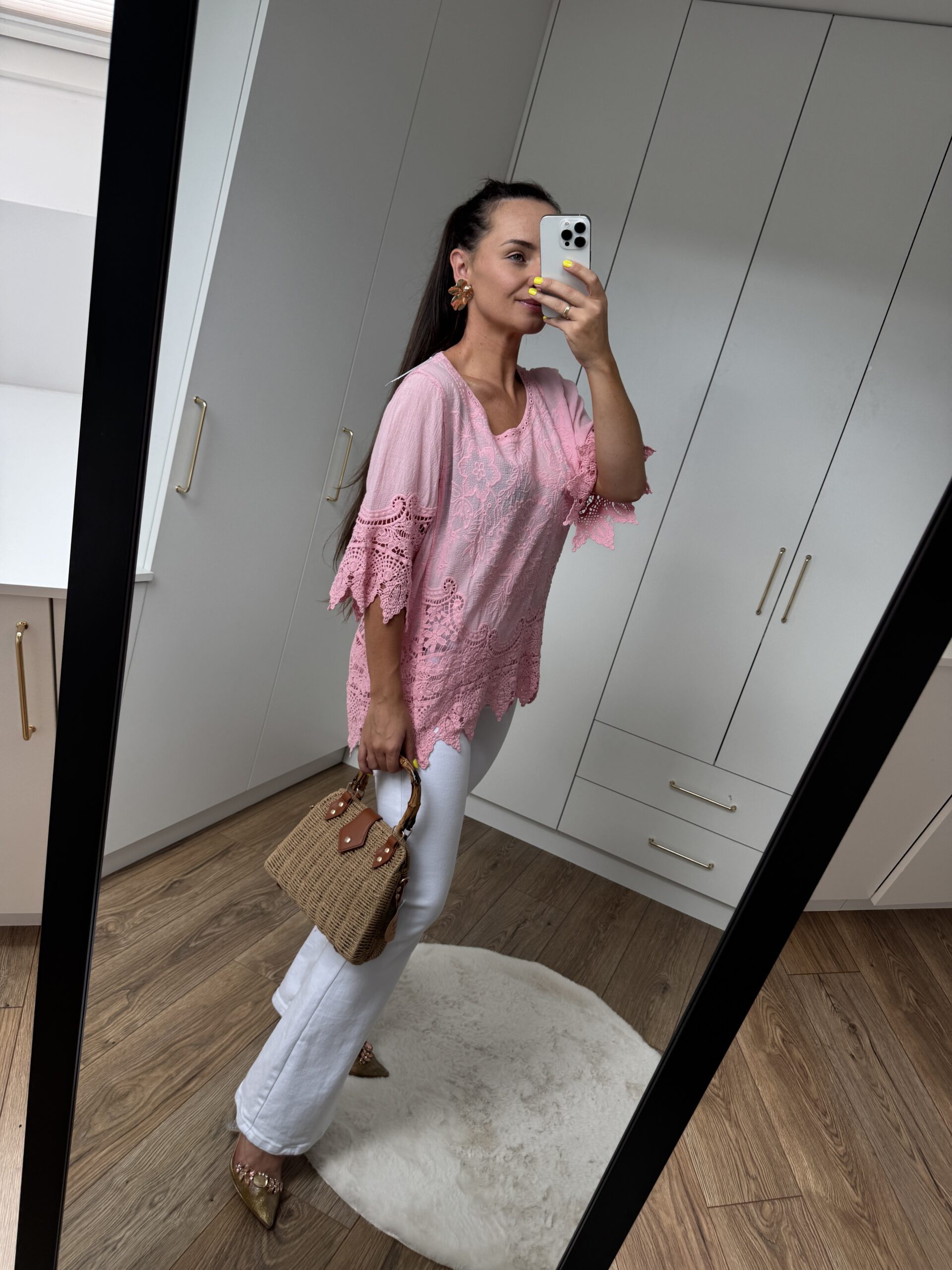 Bluzka Koronkowa Boho Bawełna Bluzka Koronkowa Boho Bawełna