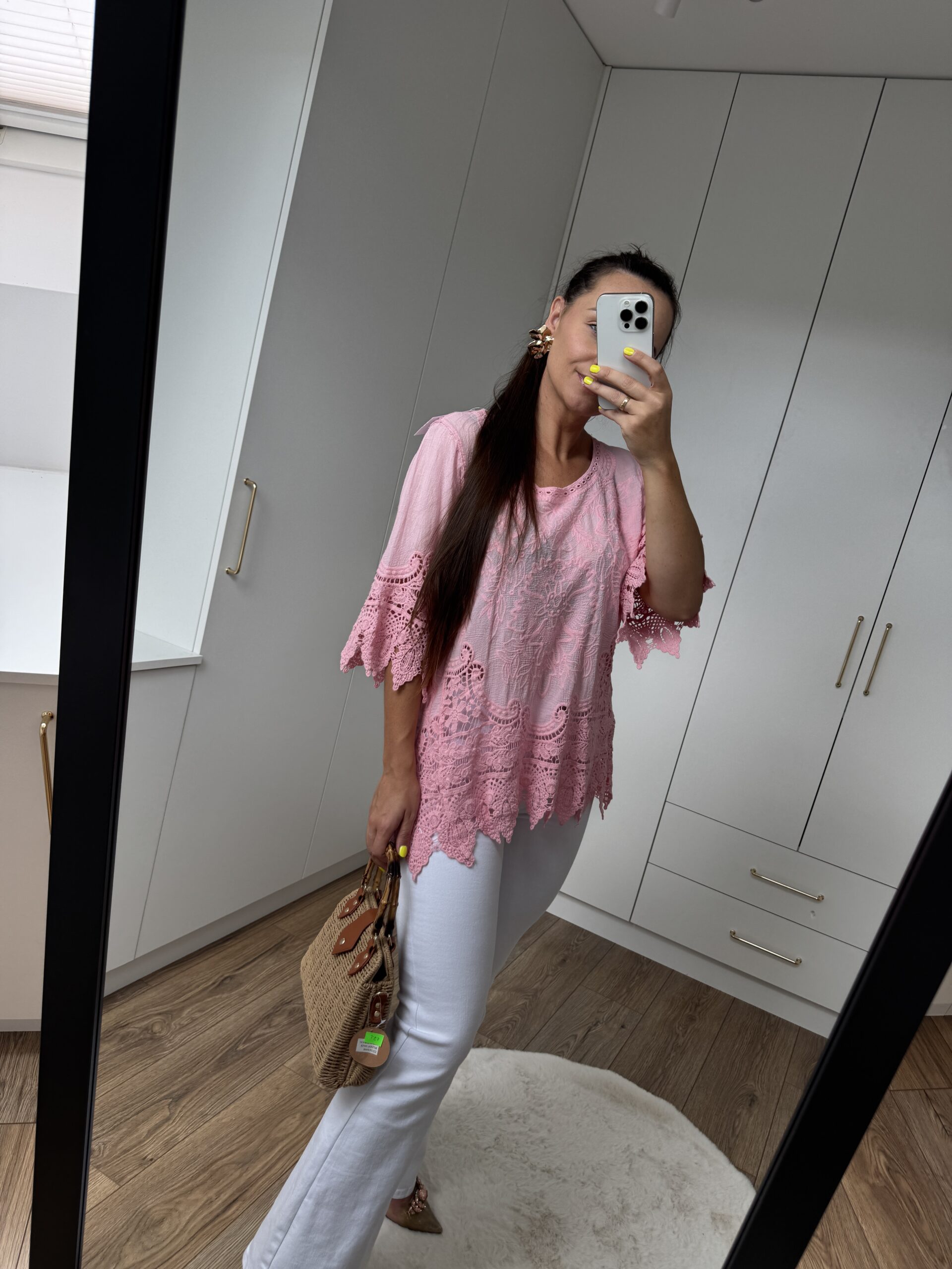 Bluzka Koronkowa Boho Bawełna Bluzka Koronkowa Boho Bawełna - obrazek 2