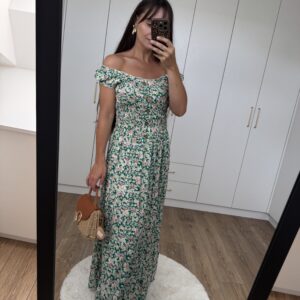 Sukienka Maxi Z Guzikami W Kwiatowy Wzór