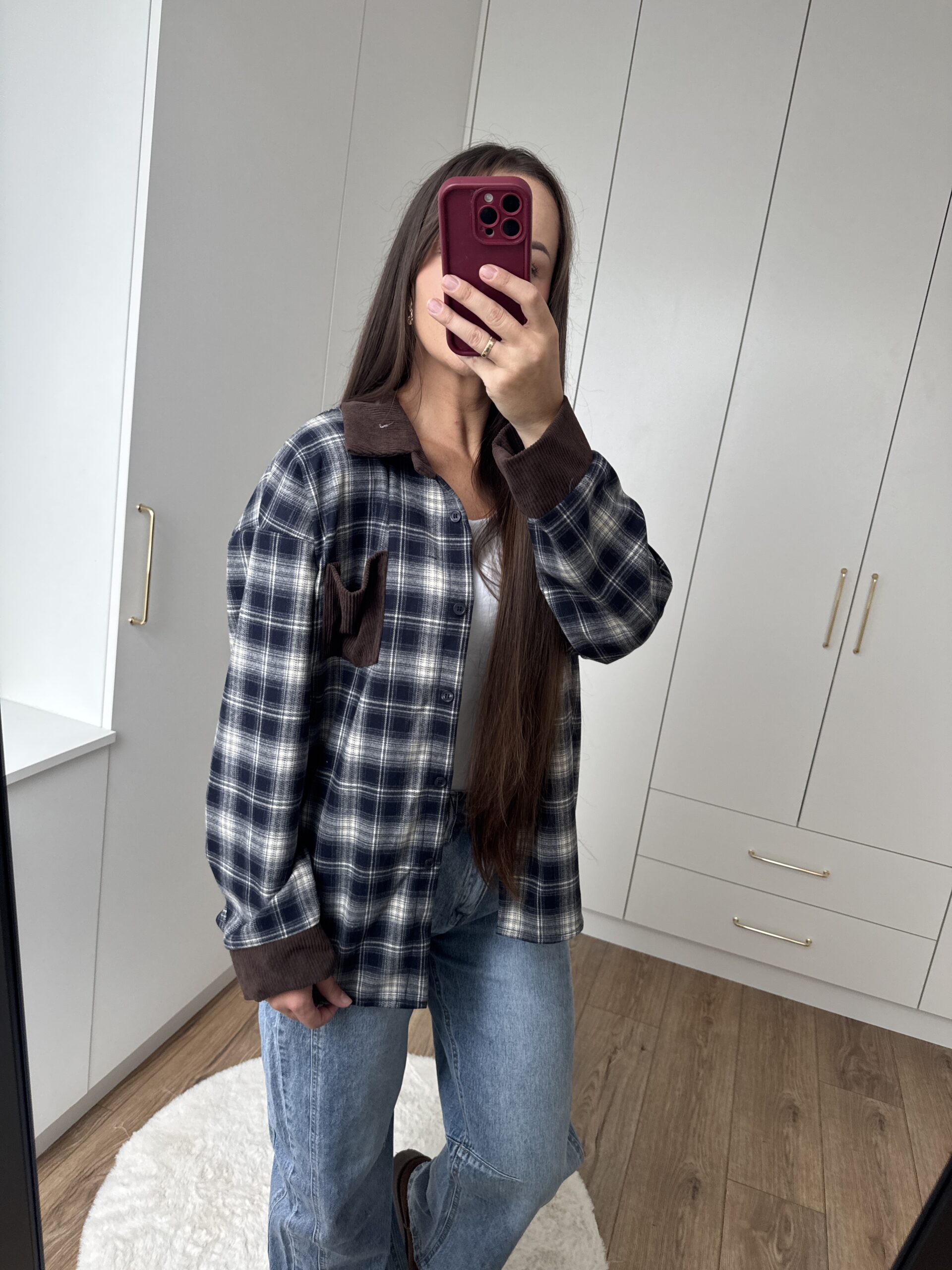 Koszula Oversize Krata Jesienna Koszula Oversize Krata Jesienna - obrazek 7