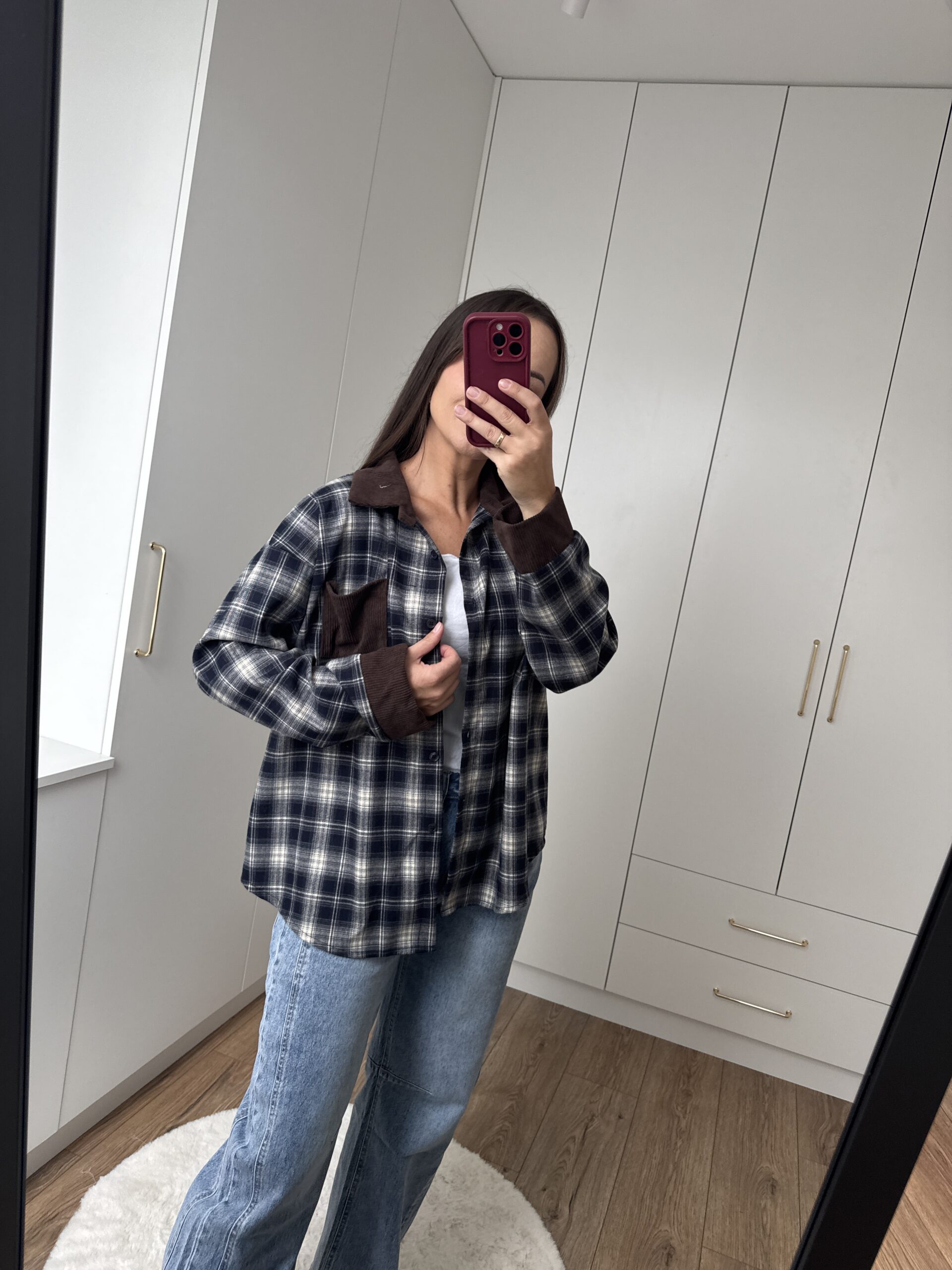 Koszula Oversize Krata Jesienna Koszula Oversize Krata Jesienna - obrazek 8
