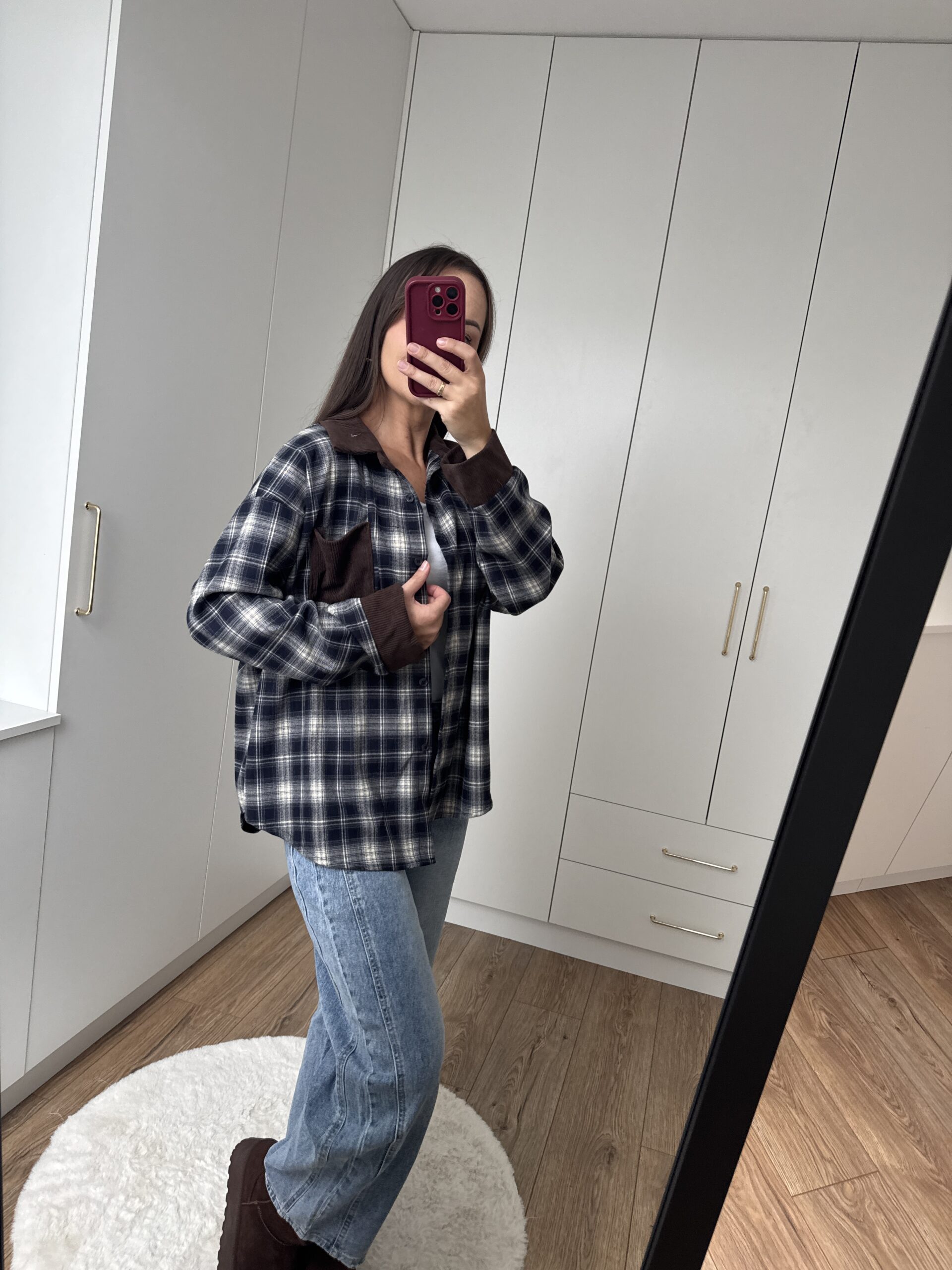 Koszula Oversize Krata Jesienna Koszula Oversize Krata Jesienna - obrazek 9