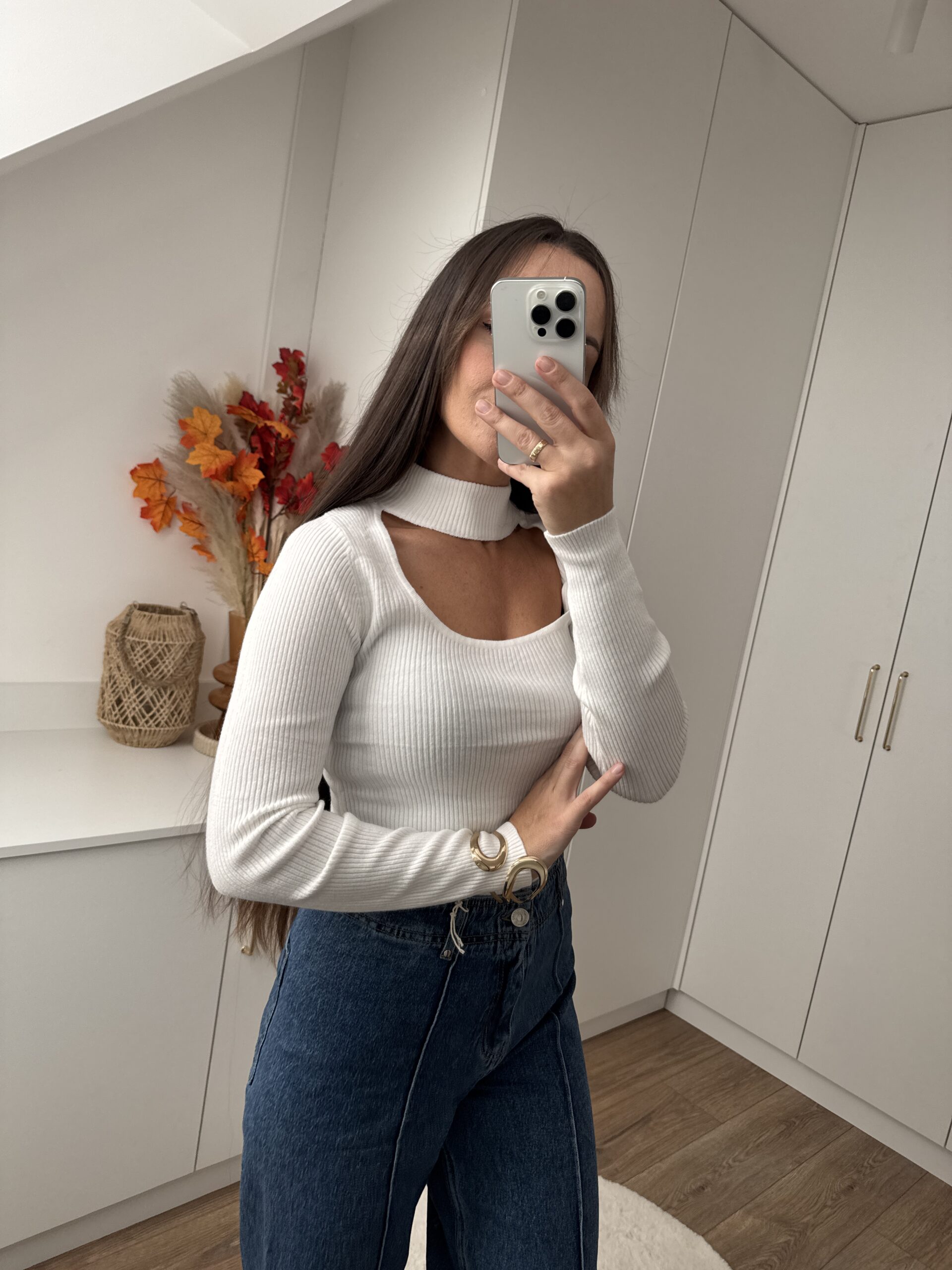 Sweter Z Chokerem Dopasowany Sweter Z Chokerem Dopasowany - obrazek 7